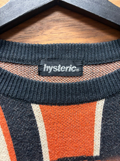 Hysteric Glamour ‘666’ Striped Black/Orange Knit Sweater