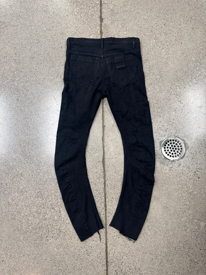 AW2013 Julius ‘J-Cut’ Jacquard Distressed Black Denim