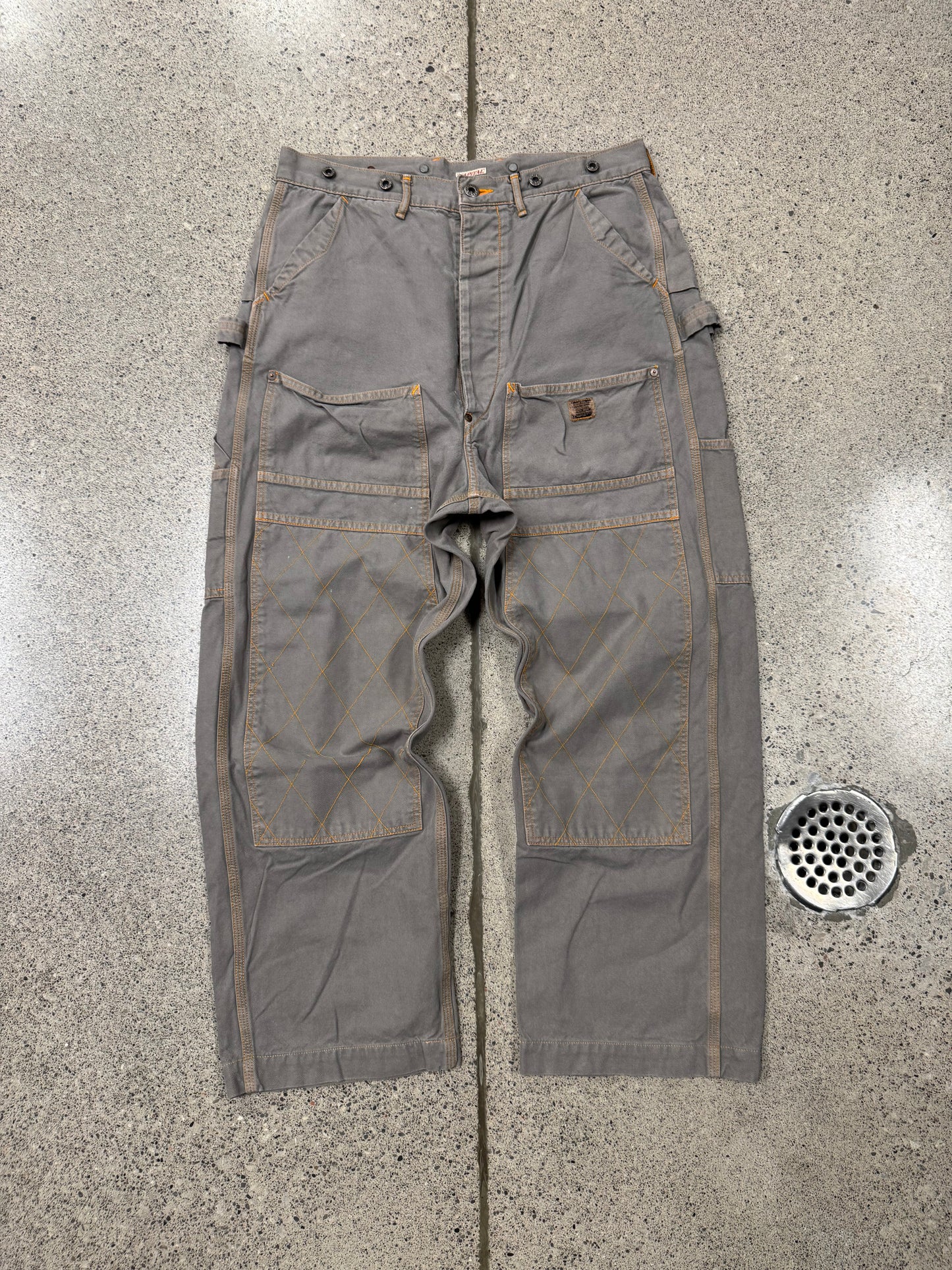 Kapital ‘Double Knee’ Buckle-Back Carpenter Denim