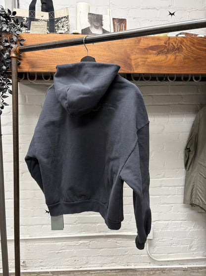 AW2024 Balenciaga ‘Tacky Logo’ Gothic Black Zip-Up Hoodie
