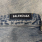 2023 Balenciaga ‘Drawstring’ Light Wash Blue Wide Leg Denim