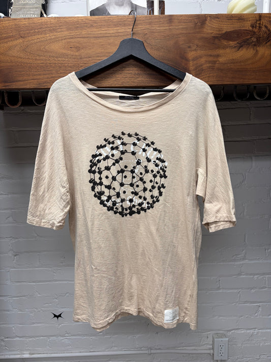 AW2010 Undercover ‘Holy Cross’ Brown Collegiate Graphic T-Shirt