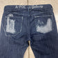 Issey Miyake ‘A.P.O.C.’ Digital Distressed Flared Jeans