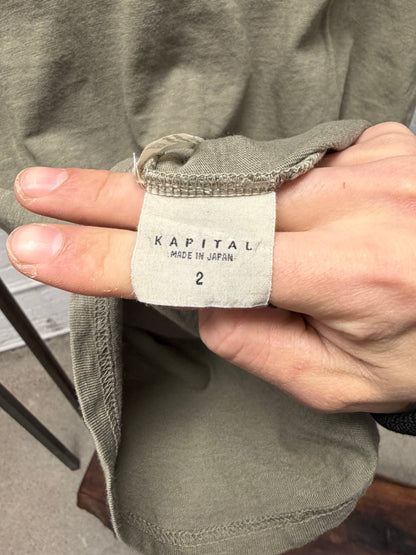 Kapital Layered Henley/Scoop Neck T-Shirt