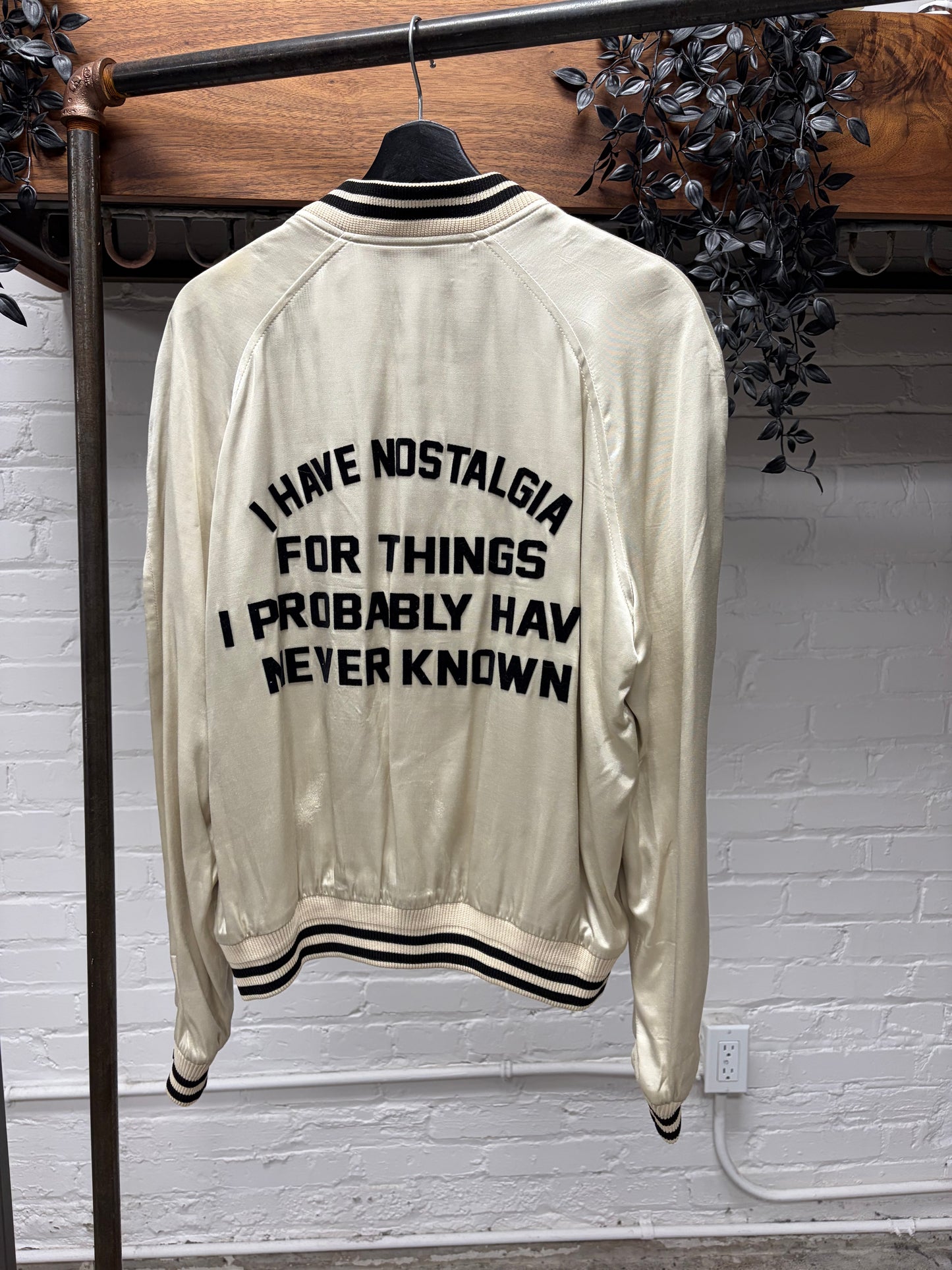 SS2020 Celine by Hedi Slimane ‘Nostalgia’ Silk Bomber Jacket