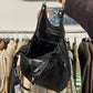 Balenciaga ‘Chevre’ Ring Handle Black Lambskin Leather Hobo Bag