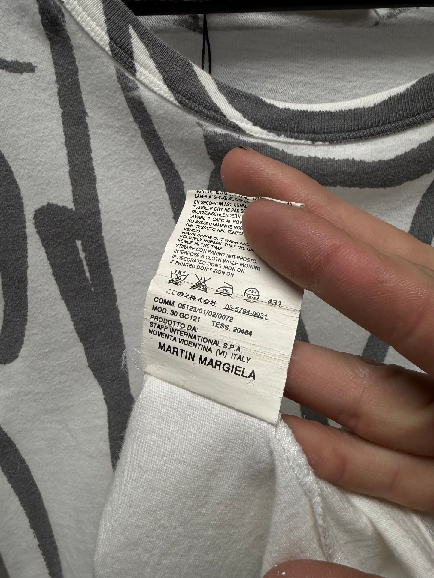 Maison Martin Margiela Trompe L’œil ‘Sketch Drawn Suiting’ Long Sleeve Shirt