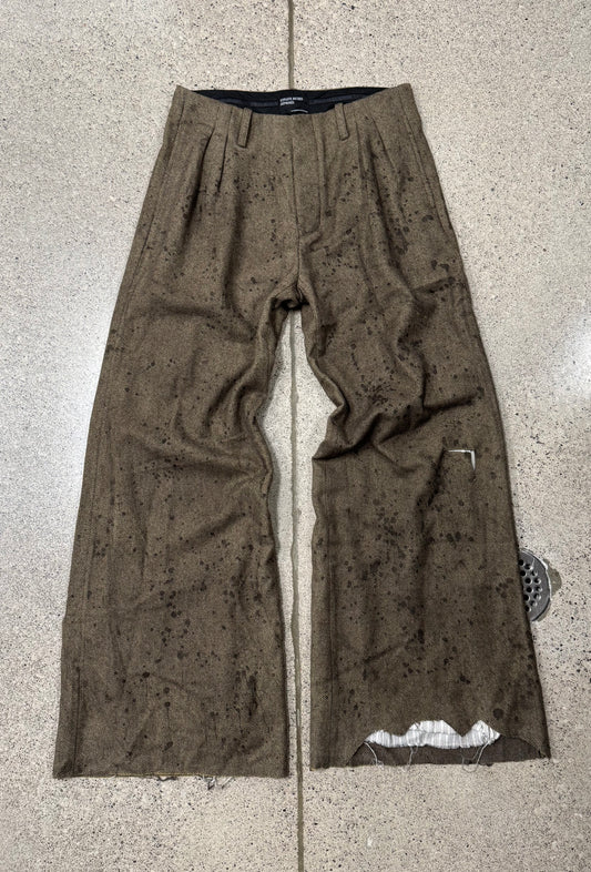 AW2024 Enfants Riches Deprimes ‘Oil Stained’ Wide Leg Wool Trousers