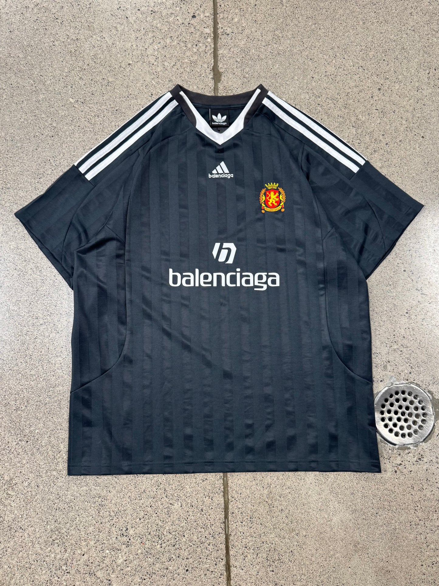 2022 Balenciaga x Adidas Black Short Sleeve Soccer Jersey