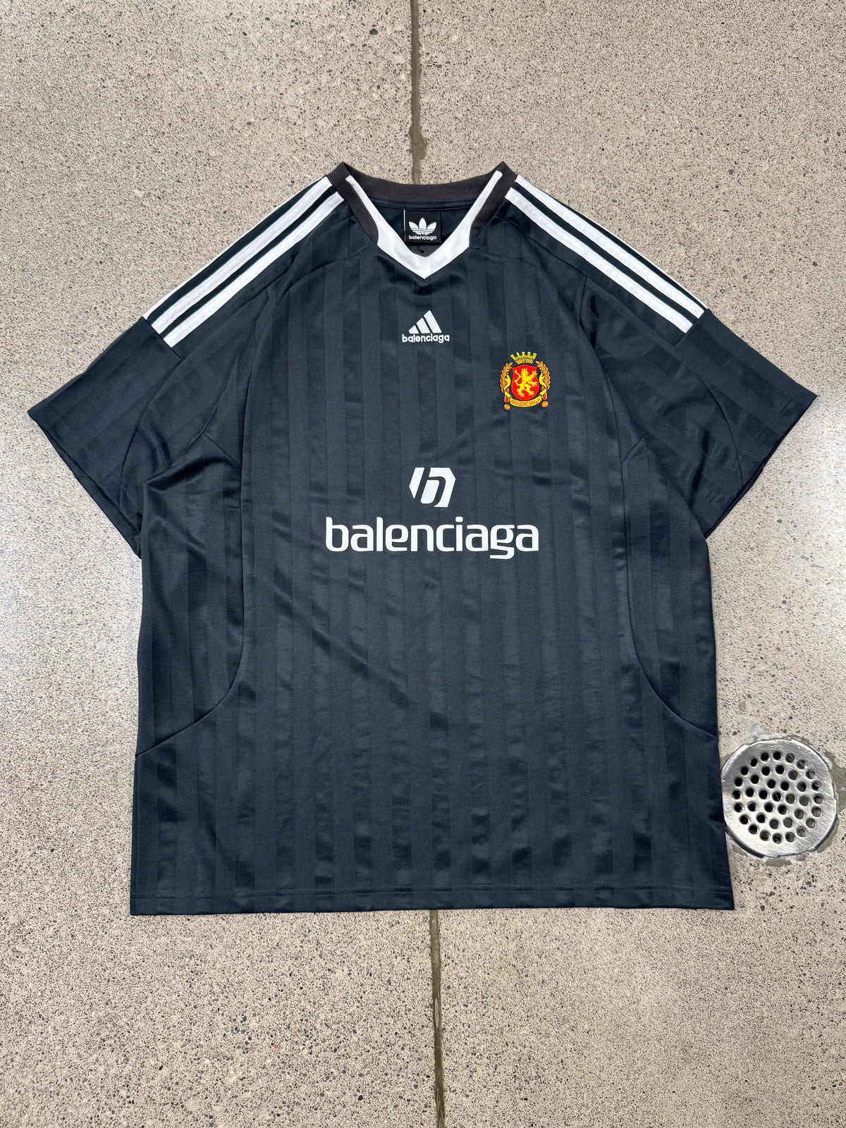 2022 Balenciaga x Adidas Black Short Sleeve Soccer Jersey – Alex 