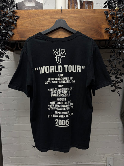 AW2005 Number (N)ine ‘The High Streets’ Varsity Crest Logo Black Graphic T-Shirt