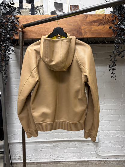 SS2014 Gucci Lambskin Leather ‘Scuba’ Hooded Jacket