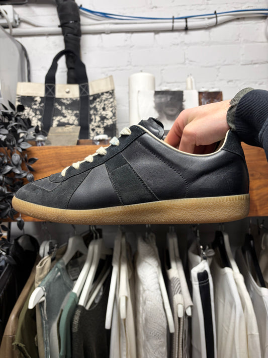 Maison Margiela ‘G.A.T.’ Black Suede/Gum Sole Low Top Sneakers