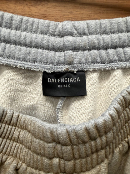 SS2024 Balenciaga ‘Tattoo’ Grey Dirt Washed Baggy Sweatpants