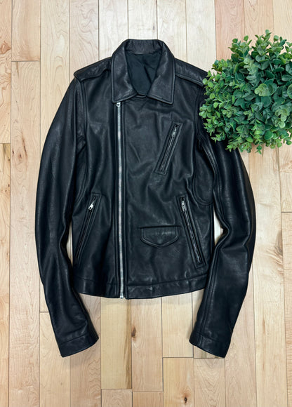 AW2014 Rick Owens ‘Stooges’ Calfskin Leather Biker Jacket