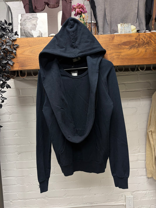 AW2005 Dior Homme by Hedi Slimane ‘In the Morning’ Scarf Attached Hooded Sweatshirt