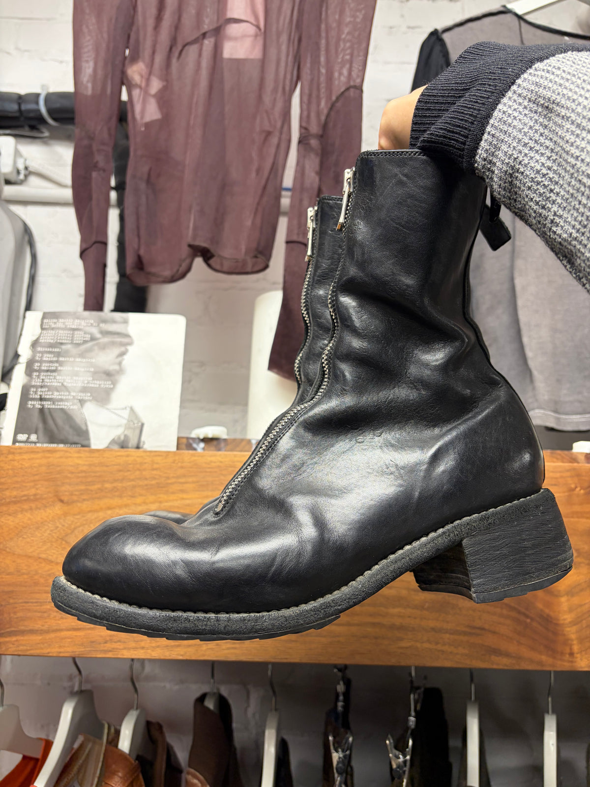Guidi 'PL2' Black Horse Leather
Front Zip Boots