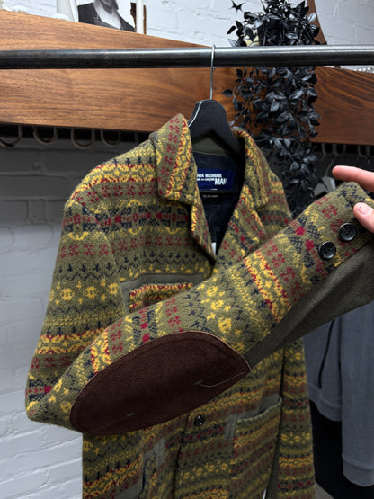 Junya Watanabe ‘Logging’ Knit Patterned Wool Blazer