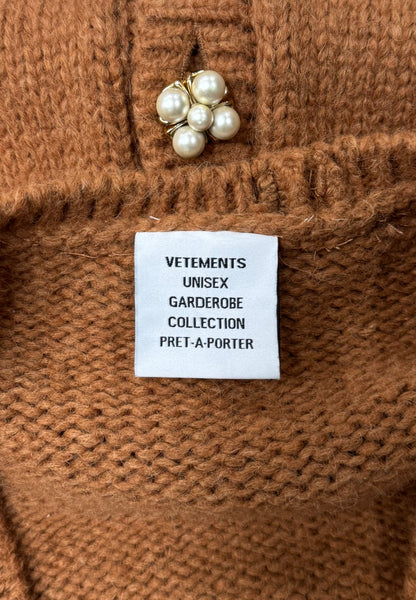 Vetements ‘Fancy Button’ Oversized Wool Cardigan