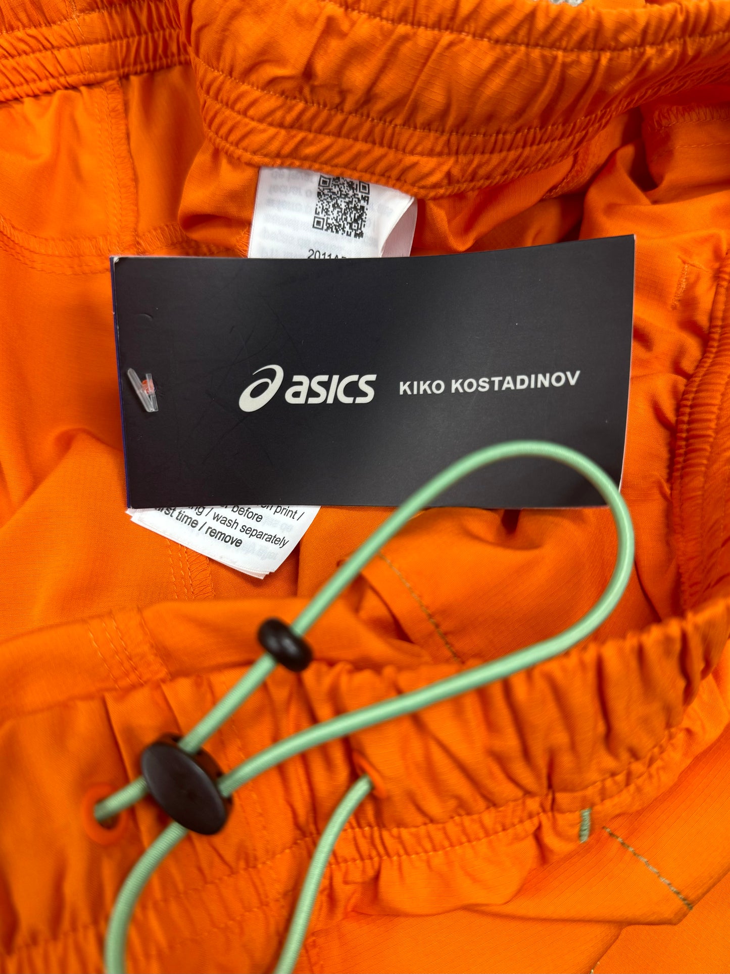 Kiko Kostadinov x Asics Orange/Mint Shell Track Pants