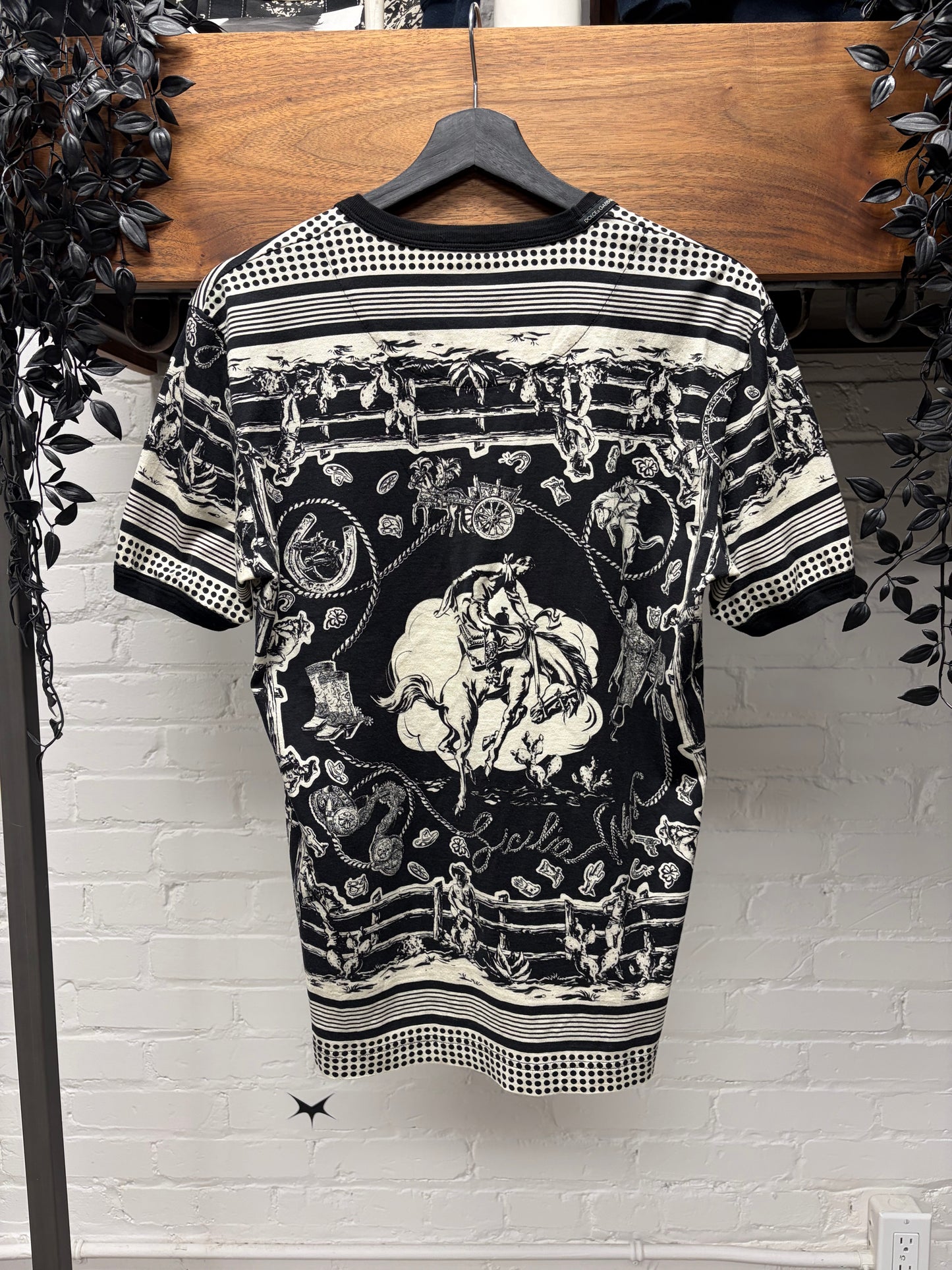 SS2018 Dolce & Gabbana ‘Sicilio Cowboy’ Western Graphic T-Shirt