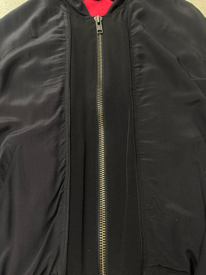 Haider Ackermann Silk Panelled Zip Up Hoodie