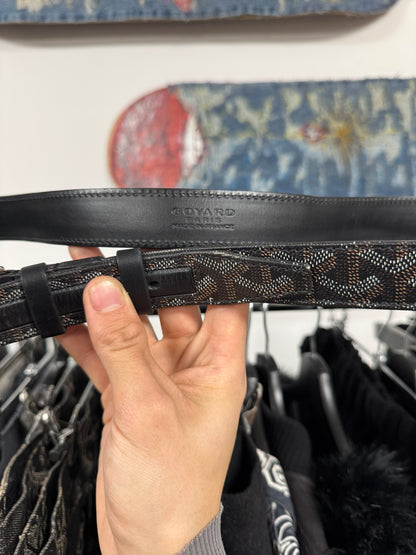 Goyard ‘Fregate’ Black Monogram Belt