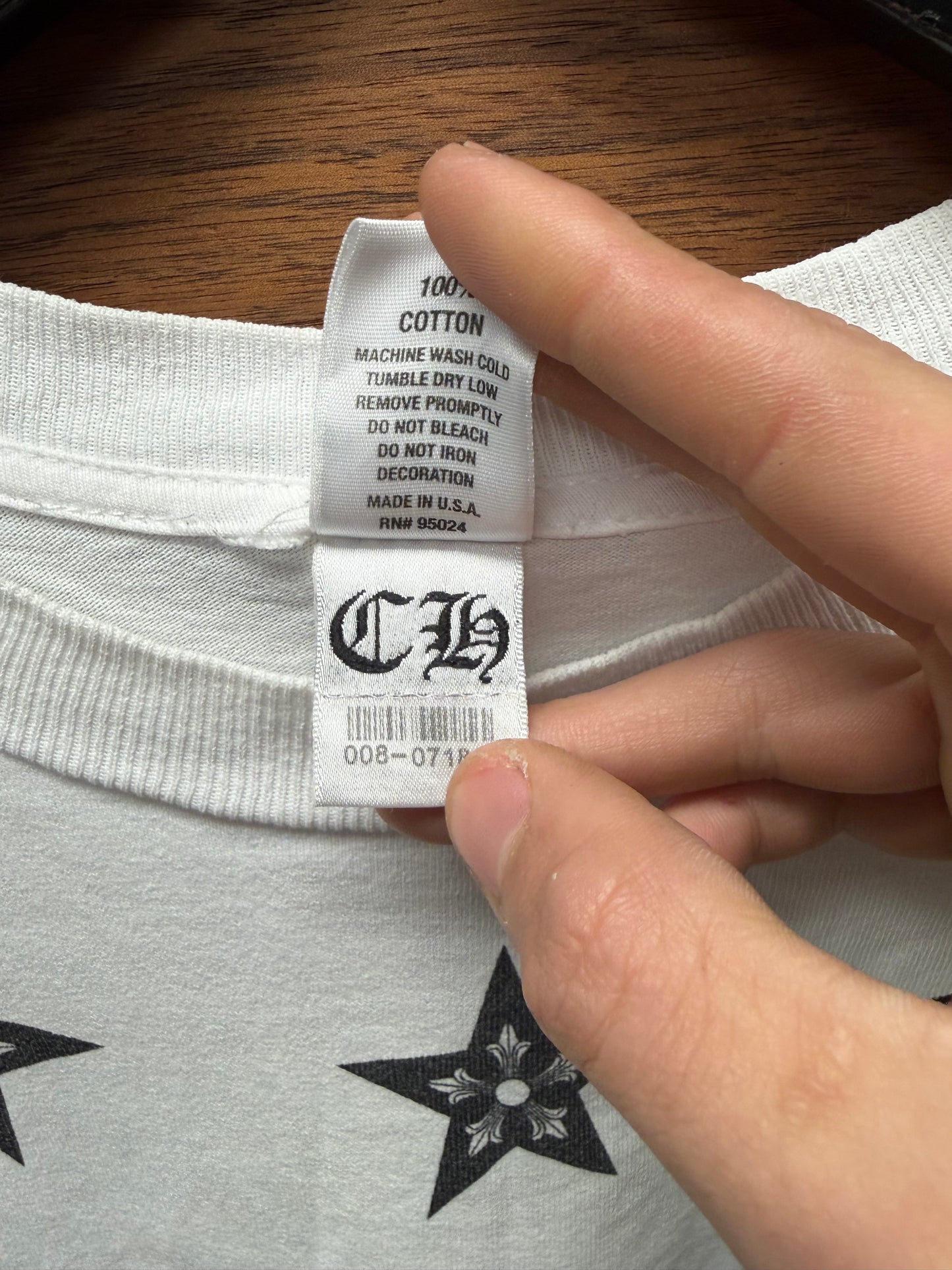 Chrome Hearts ‘Stars Logo’ White Graphic T-Shirt