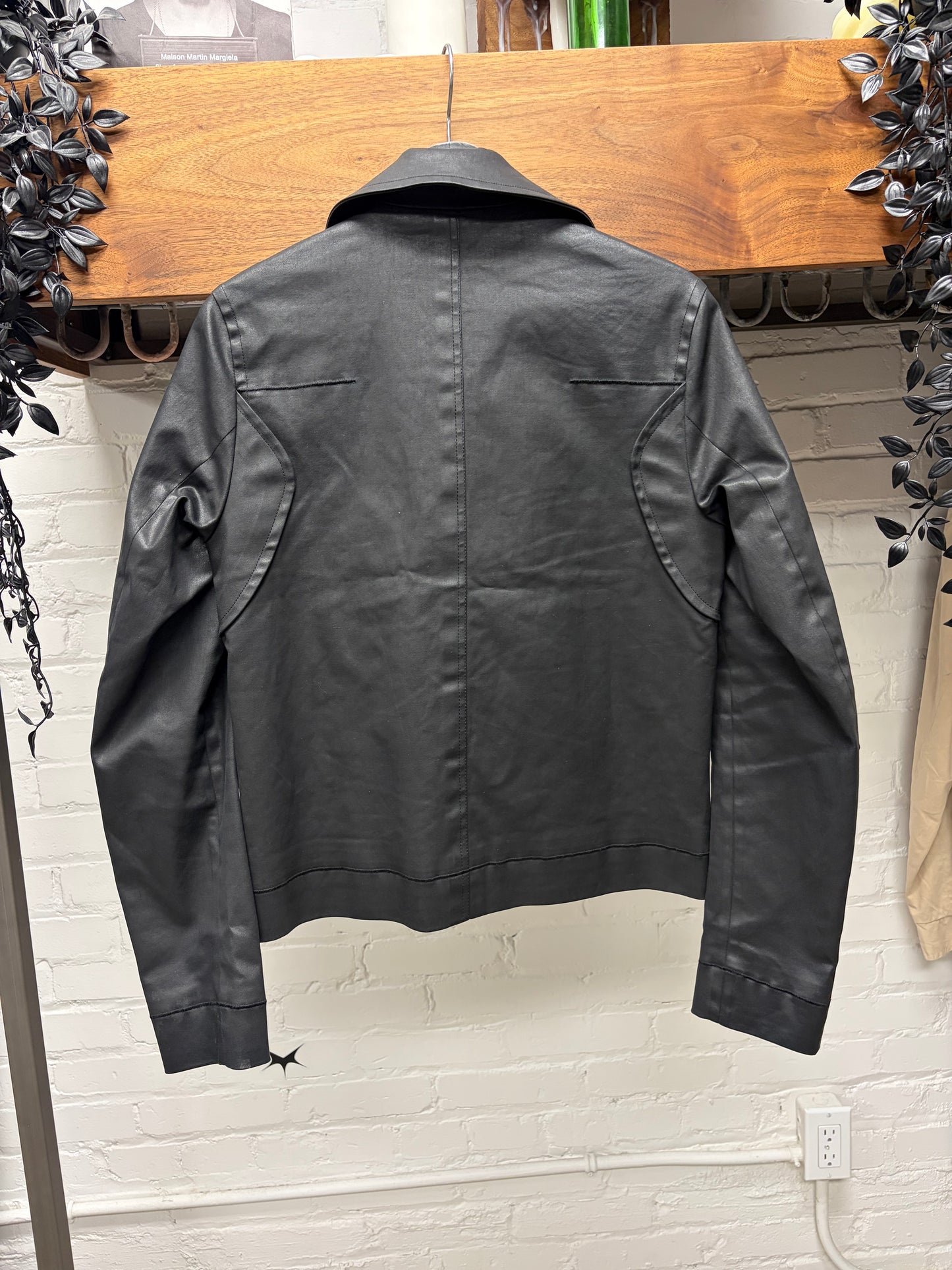 AW2013 Dior Homme Waxed Black Cropped ‘Double Breasted’ Peacoat