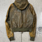 2000s Dsquared2 Naturally Faded Leather Bomber Jacket