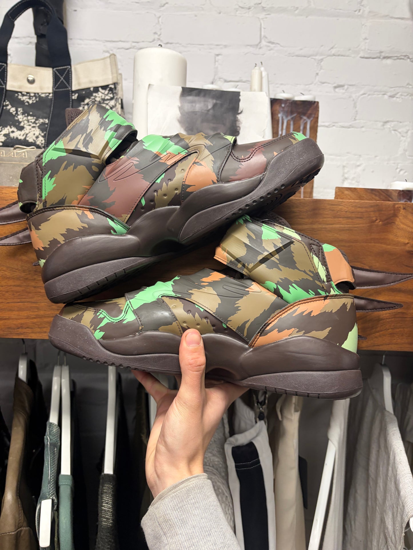 2015 Jeremy Scott x Adidas Wings 3.0 Camouflage High Top Sneakers