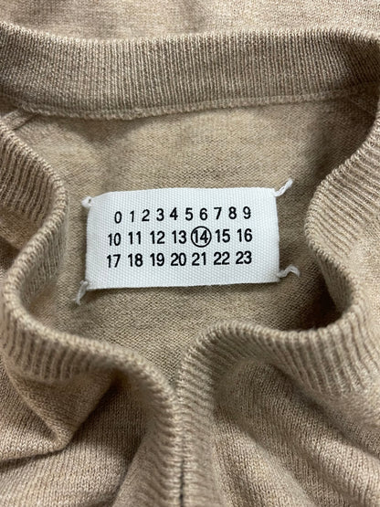 Maison Margiela ‘Leather Patch’ Wool Knit Cardigan