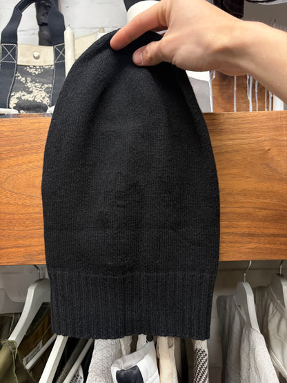 AW2022 Rick Owens ‘Strobe’ Black ‘Gimp’ Cashmere Balaclava