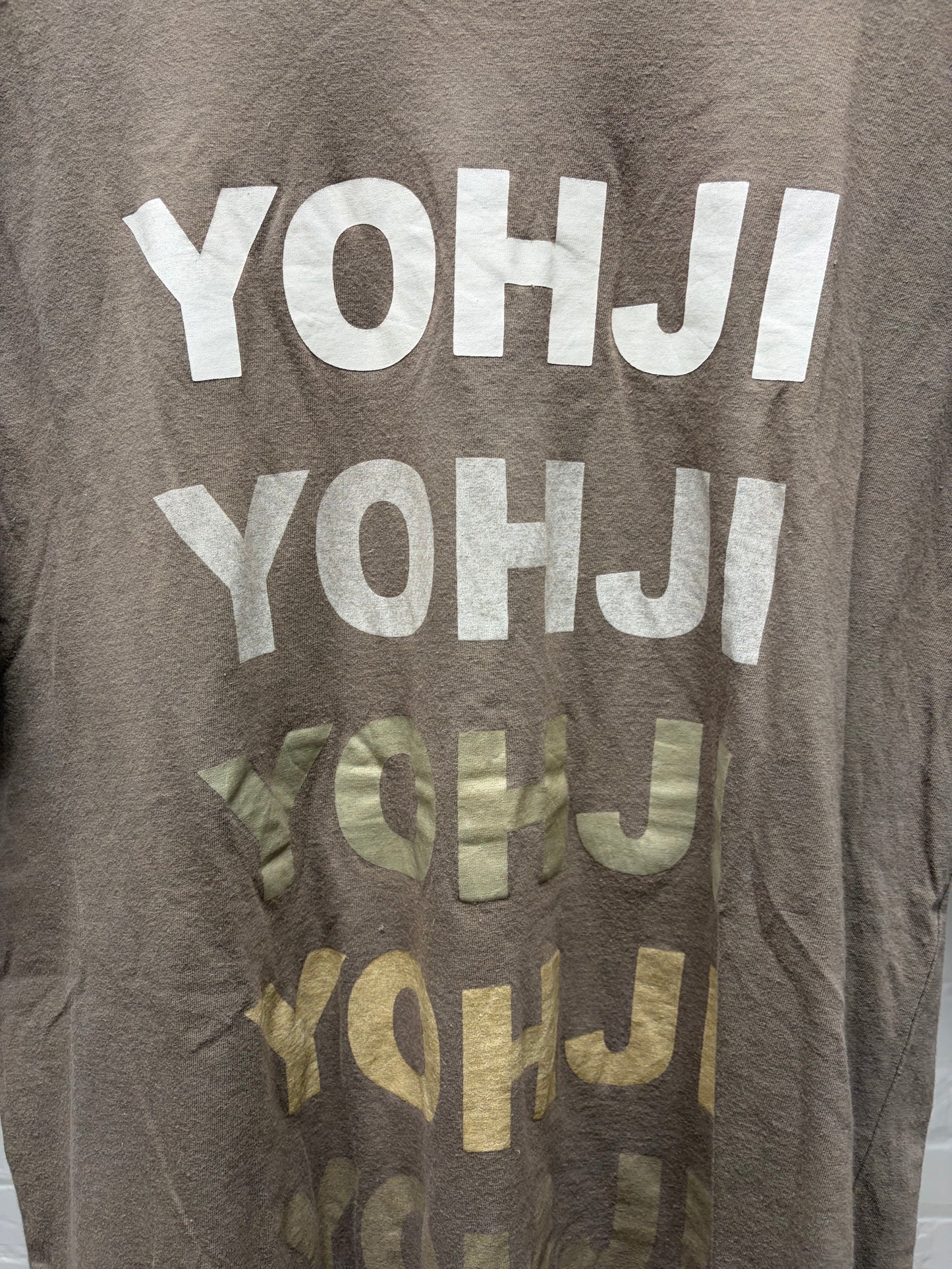 Yohji Yamamoto ‘Yohji Slogan’ Brown Gradient Short Sleeve Shirt
