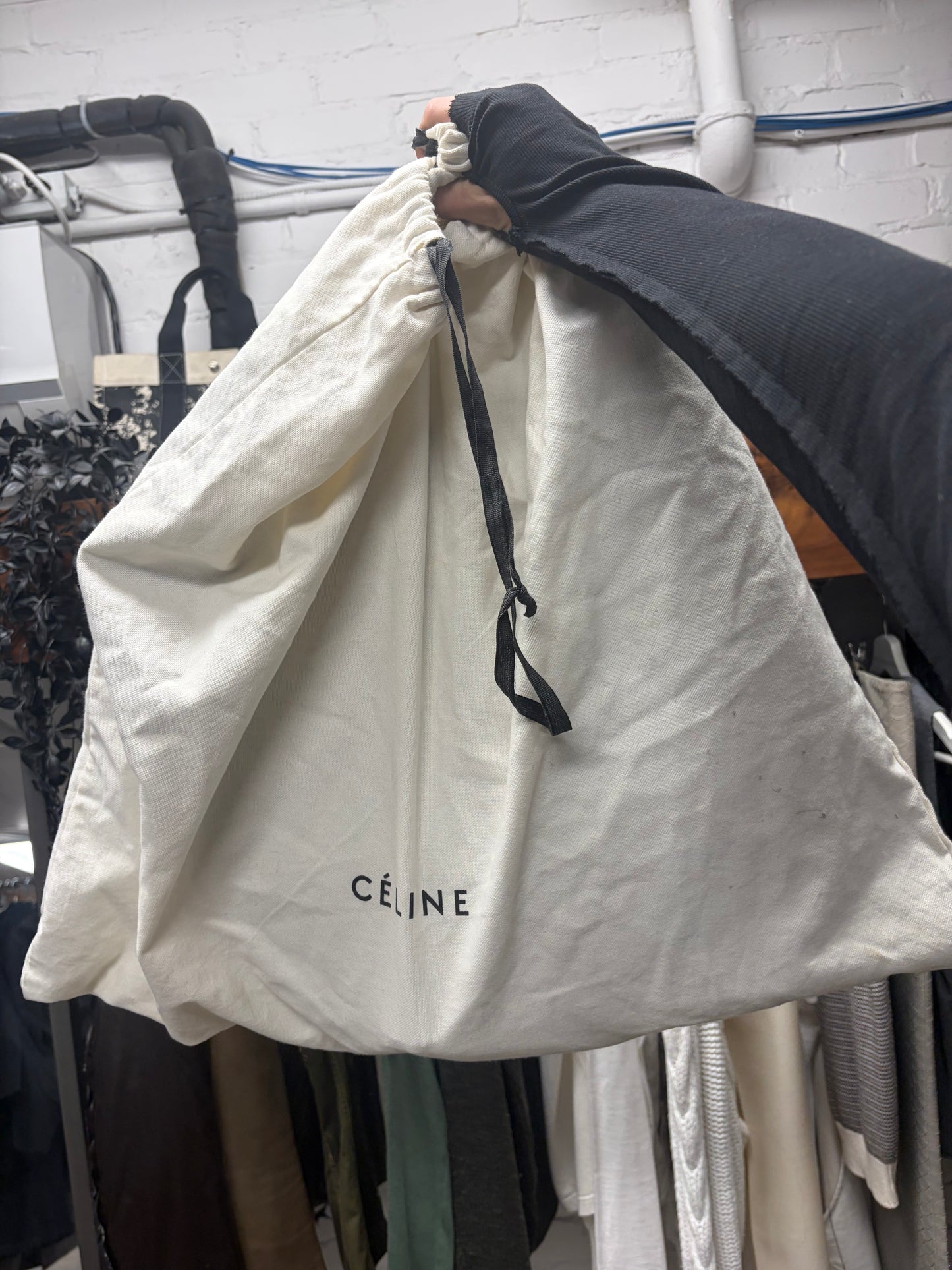 Celine Blue Python Leather Snakeskin Hide Tote Bag
