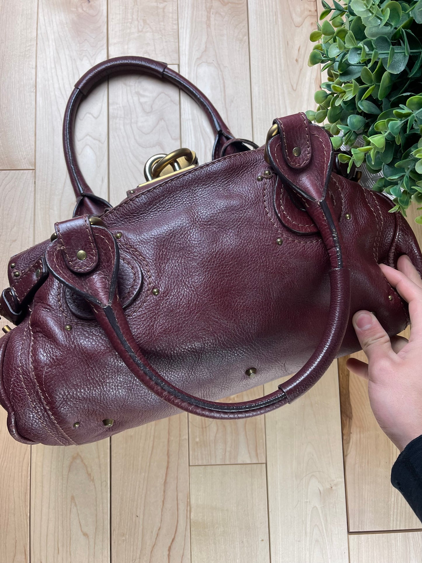 Chloe ‘Paddington’ Oxblood Red Leather Lock & Key Shoulder/Top Handle Bag