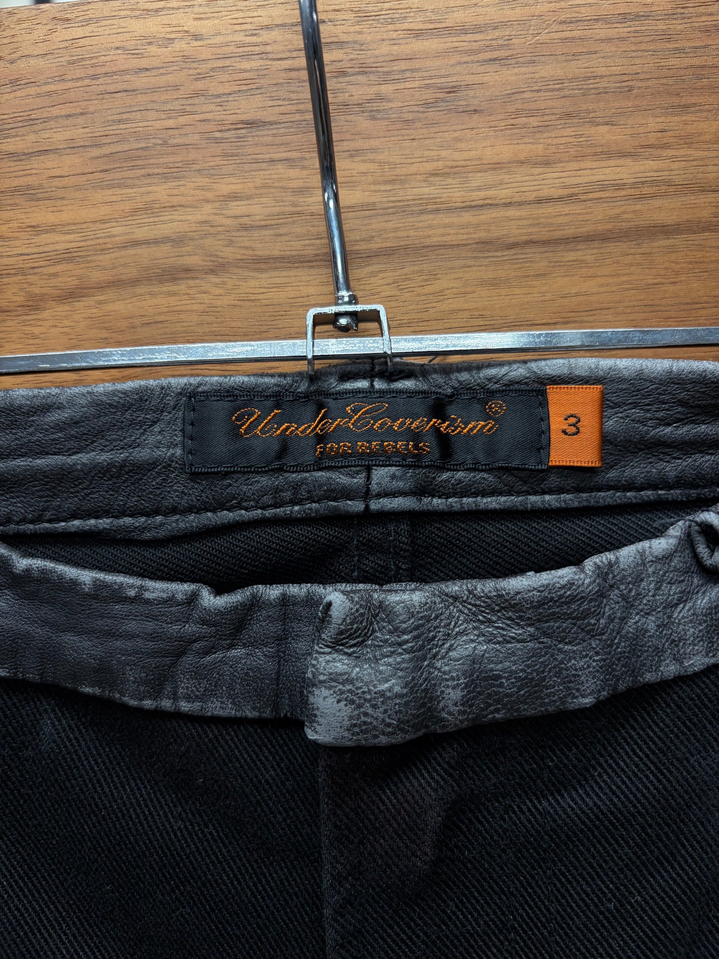 AW2005 Undercover ‘Arts & Crafts’ Leather ‘Cummerbund’ Denim