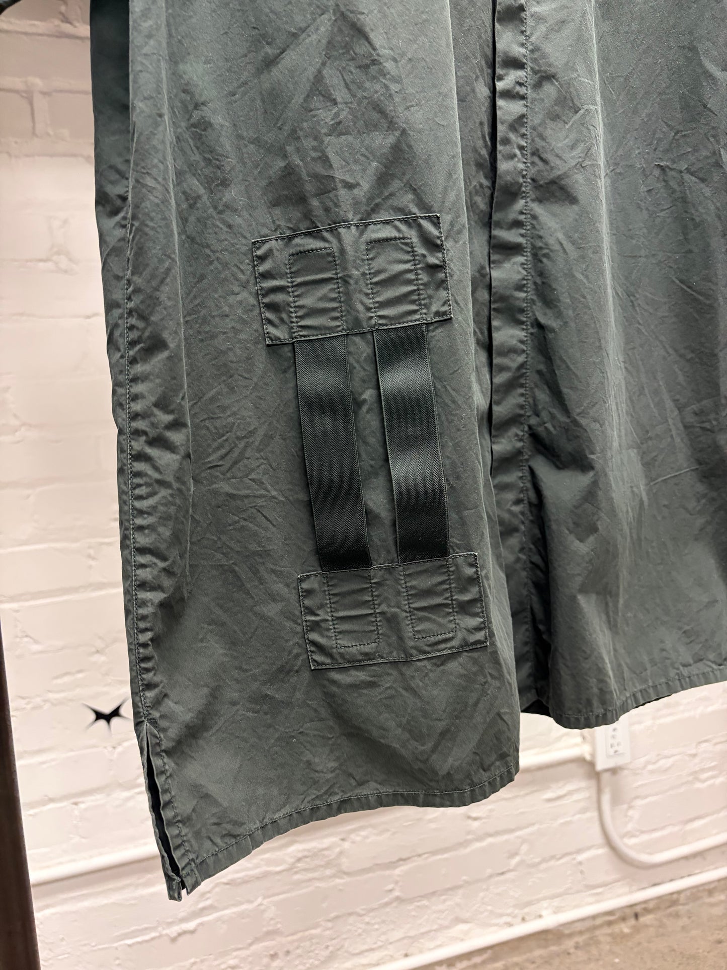 Vintage Helmut Lang Green ‘Military Inspired’ Collared Short Sleeve Top