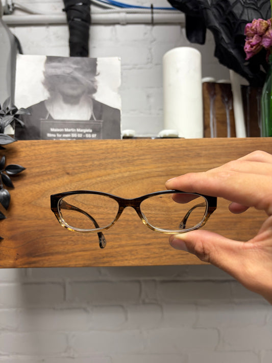 Chrome Hearts ‘Humunda’ Brown Tortoiseshell/ .925 Silver ‘Fleur de Lis’ Rounded Cat Eye Glasses