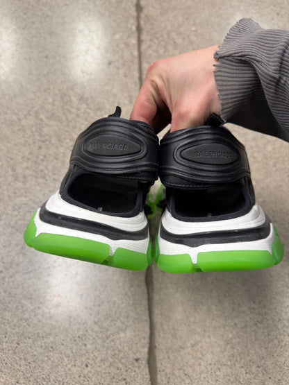 Balenciaga ‘Track’ Black/Electric Green Slides