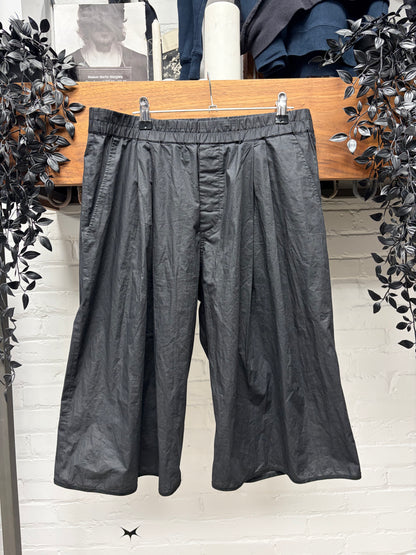 Kris Van Assche Lightweight Black Cotton Knee Length Shorts