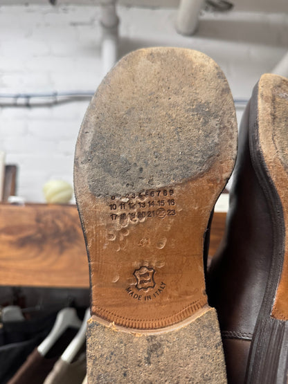 Maison Margiela ‘Roper’ Brown Leather High Cut Riding Boots