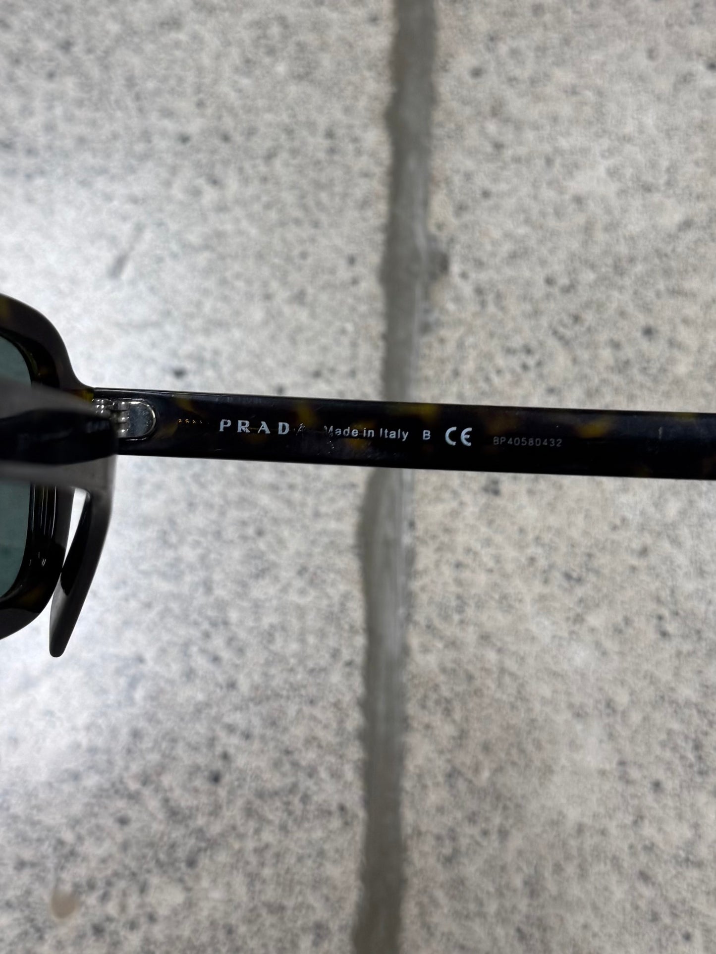 Prada Tortoiseshell Boxy Rectangle Sunglasses