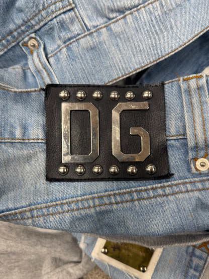 2000s Dolce & Gabbana Denim/Sweatpants Hybrid Bottoms