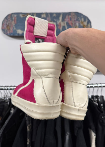 SS2023 Rick Owens ‘Edfu’ Pink Suede Geobaskets