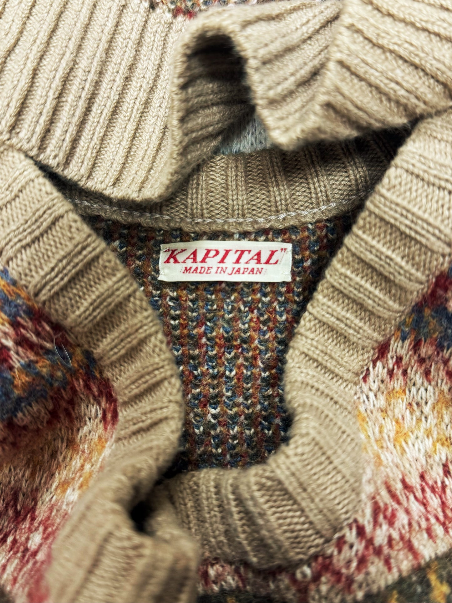 AW2023 Kapital 7G Bone Knit ‘Fair Isle’ Sweater Vest