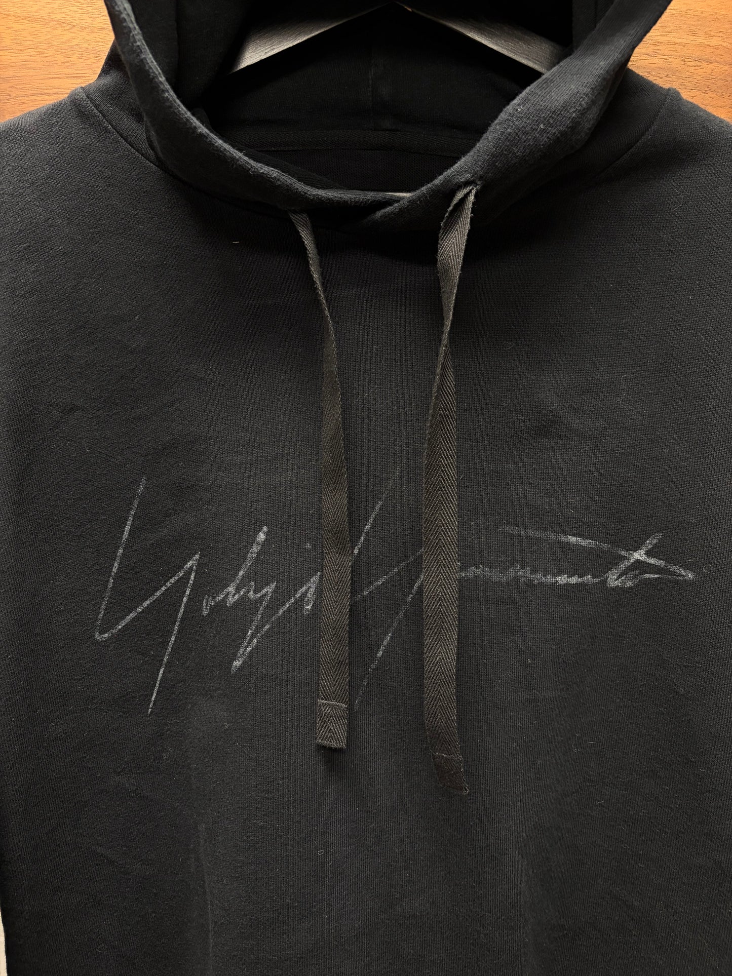 Yohji Yamamoto Y-3 Black ‘Spell Out’ Logo Hoodie
