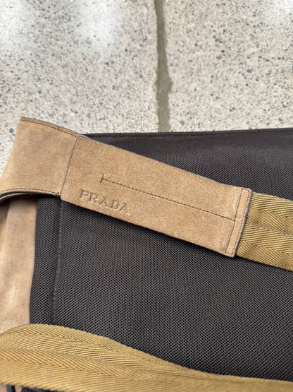 AW1999 Prada Suede/Mesh Backing Crossbody Bag