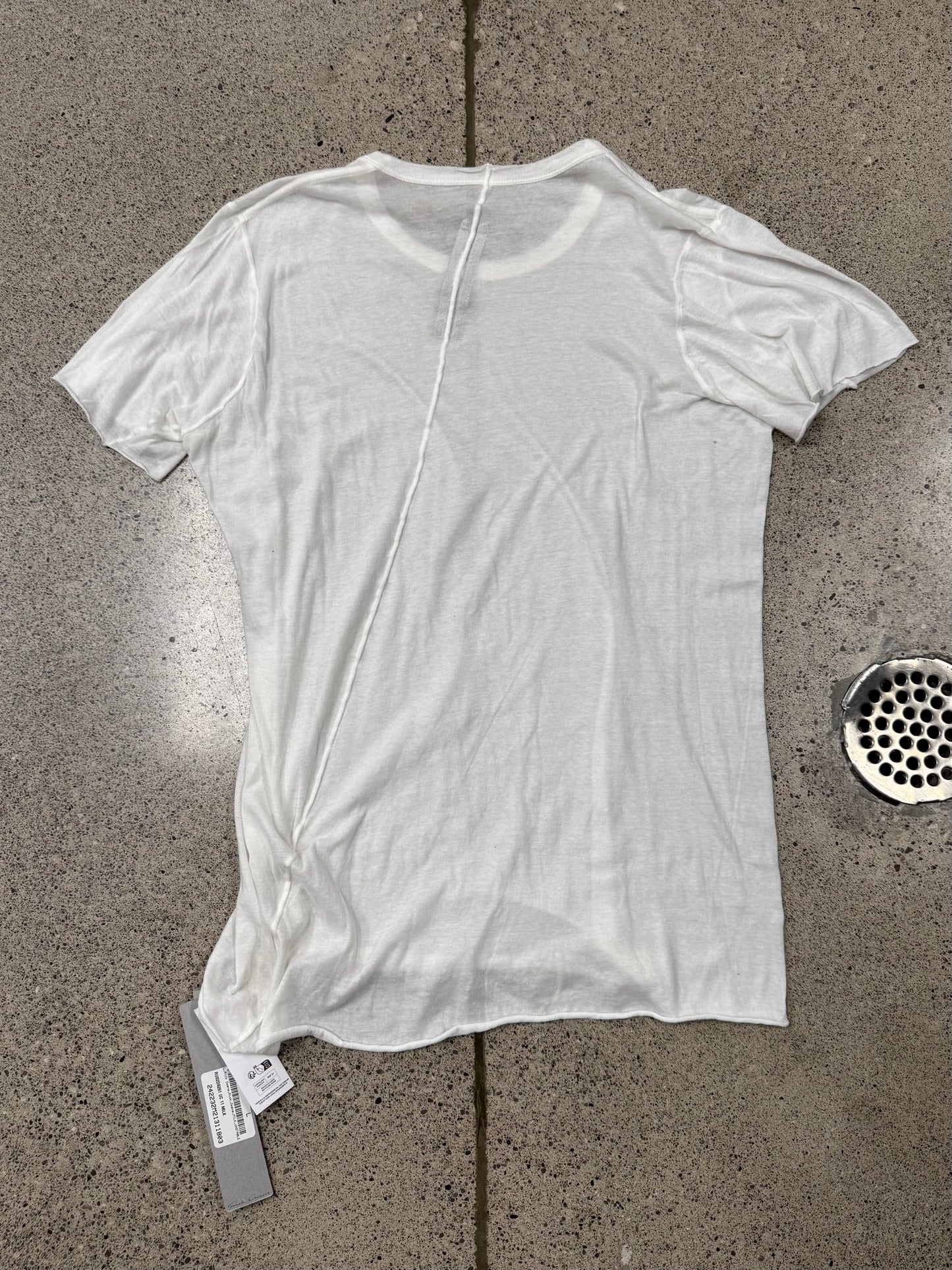 AW2024 Rick Owens ‘Porterville’ Milk White Split Seam Shirt
