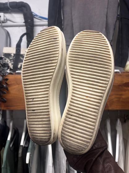 Rick Owens Mainline Blue Leather ‘Vans’ Low Top Sneakers